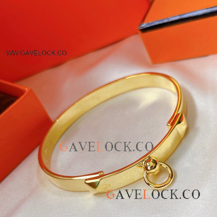High Quality Copy Hermes Kelly Bracelet Yellow Gold